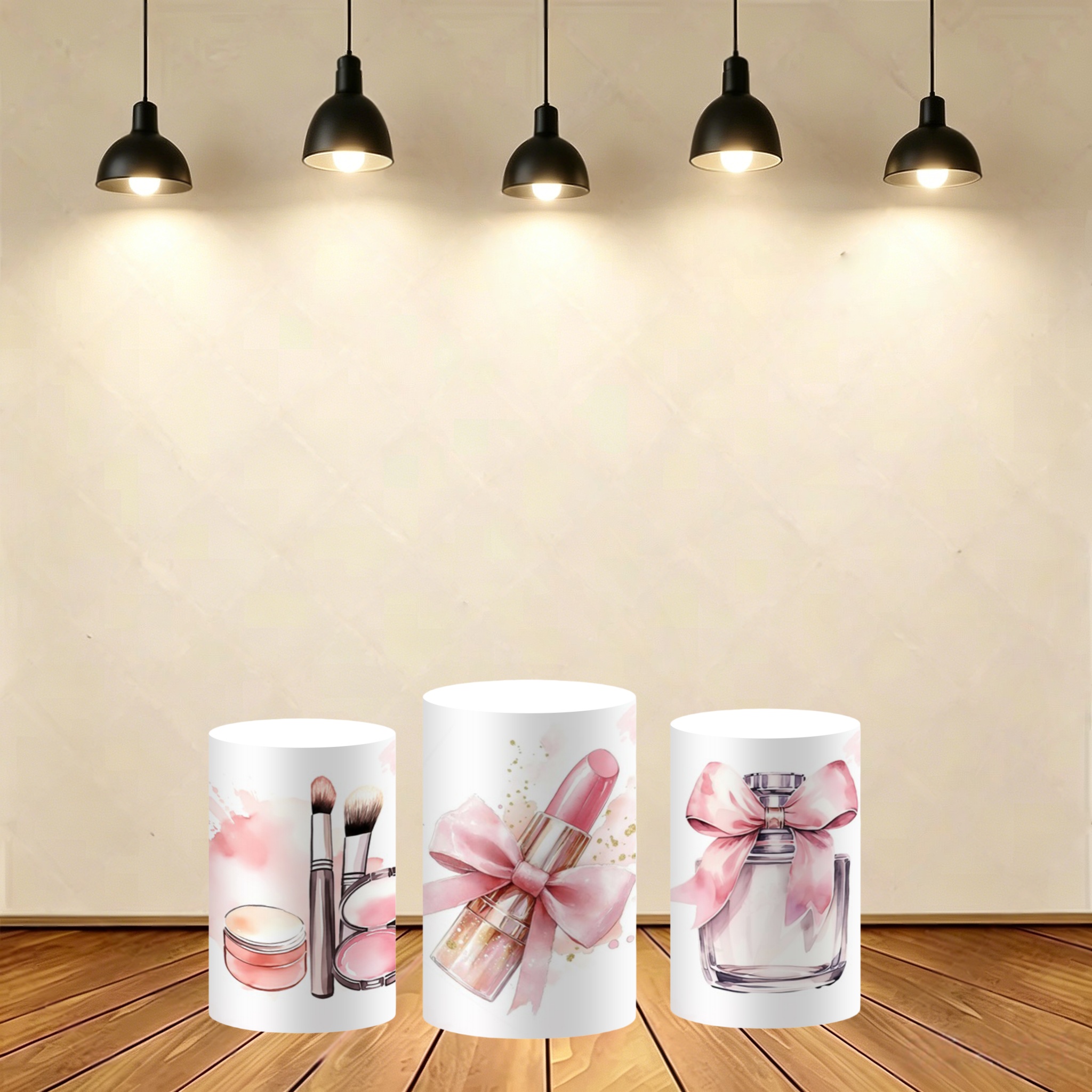 Pink Beauty Party Cylinder Bac - Dessert Table Backdrop avis et prix