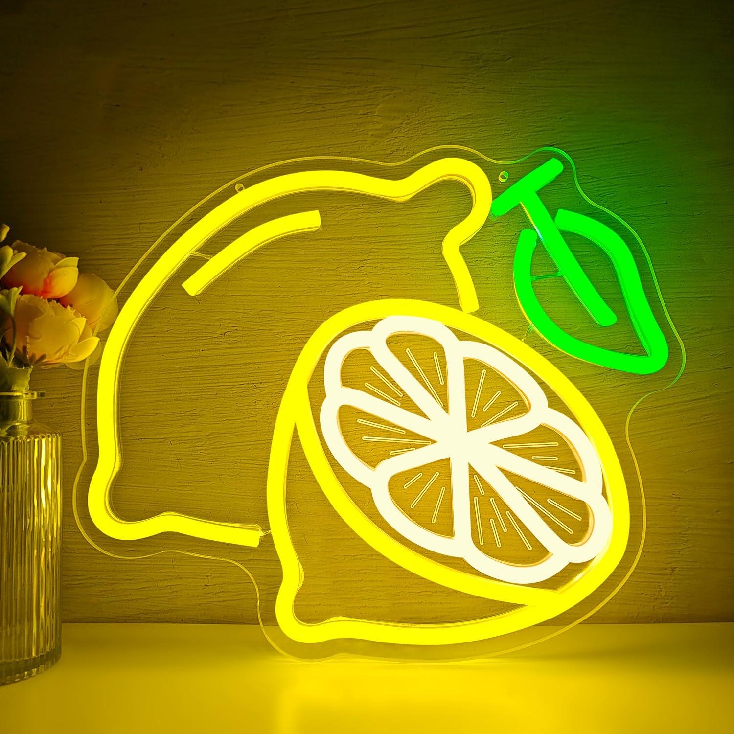 Lemon Neon Sign Dimmable LED L - Neon Sign Party avis et prix