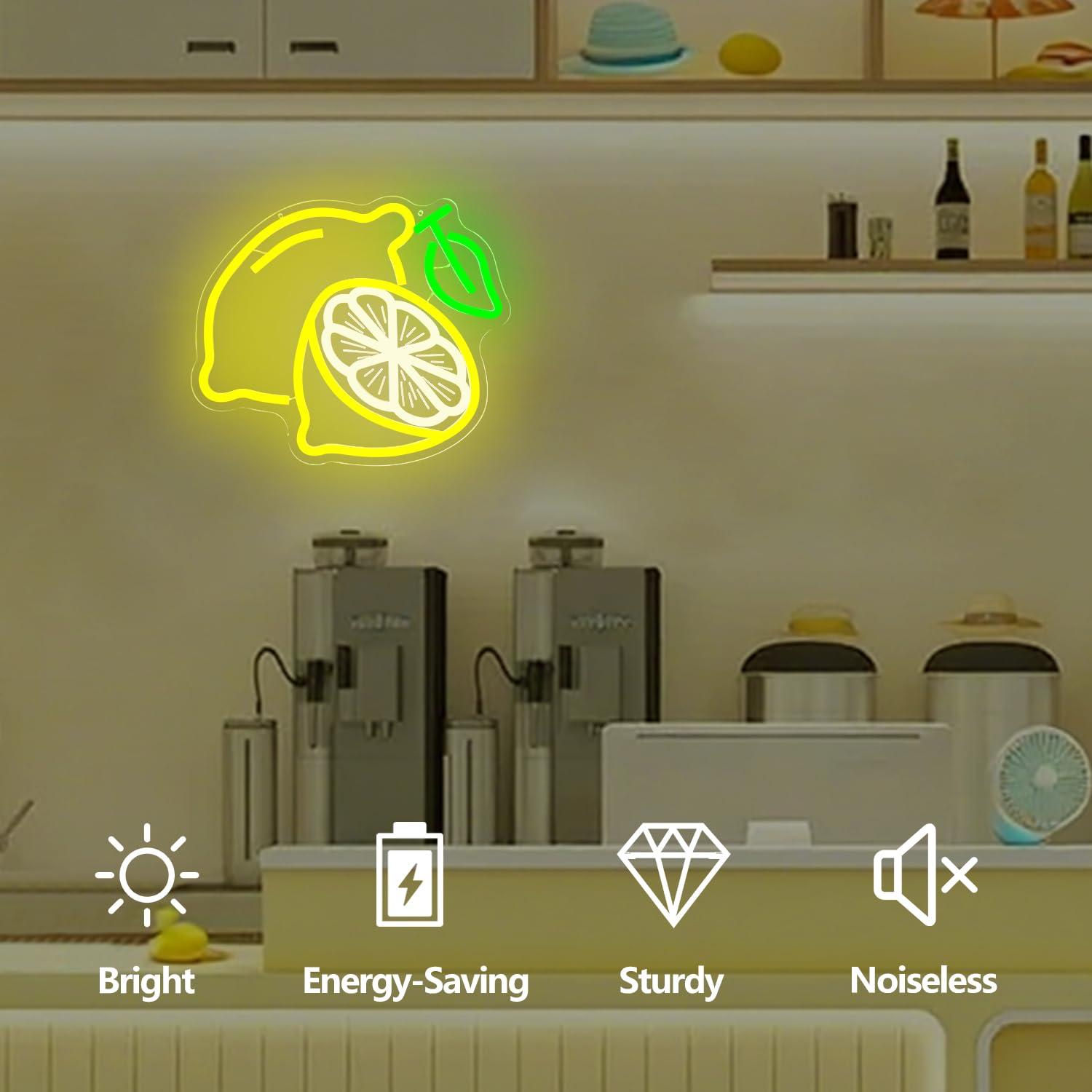 Lemon Neon Sign Dimmable LED L - Neon Sign Party avis et prix