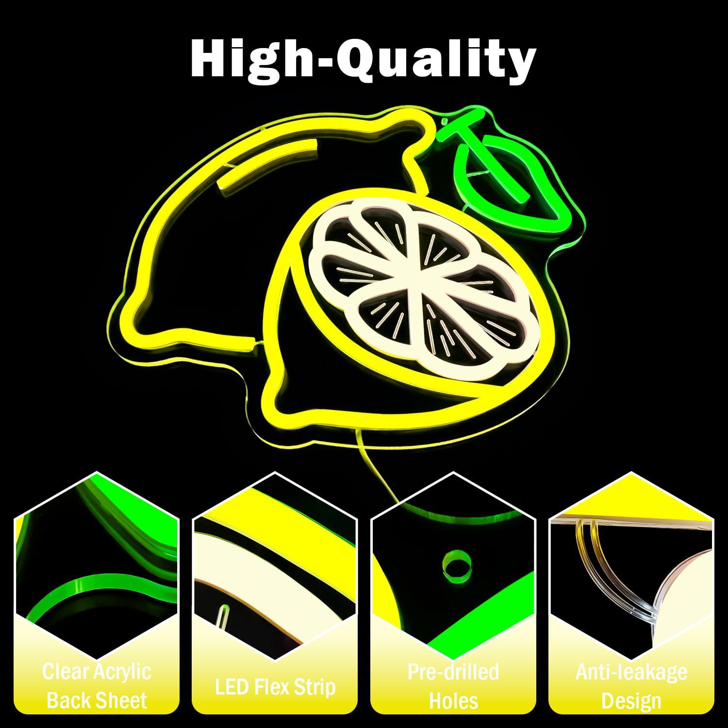 Lemon Neon Sign Dimmable LED L - Neon Sign Party avis et prix