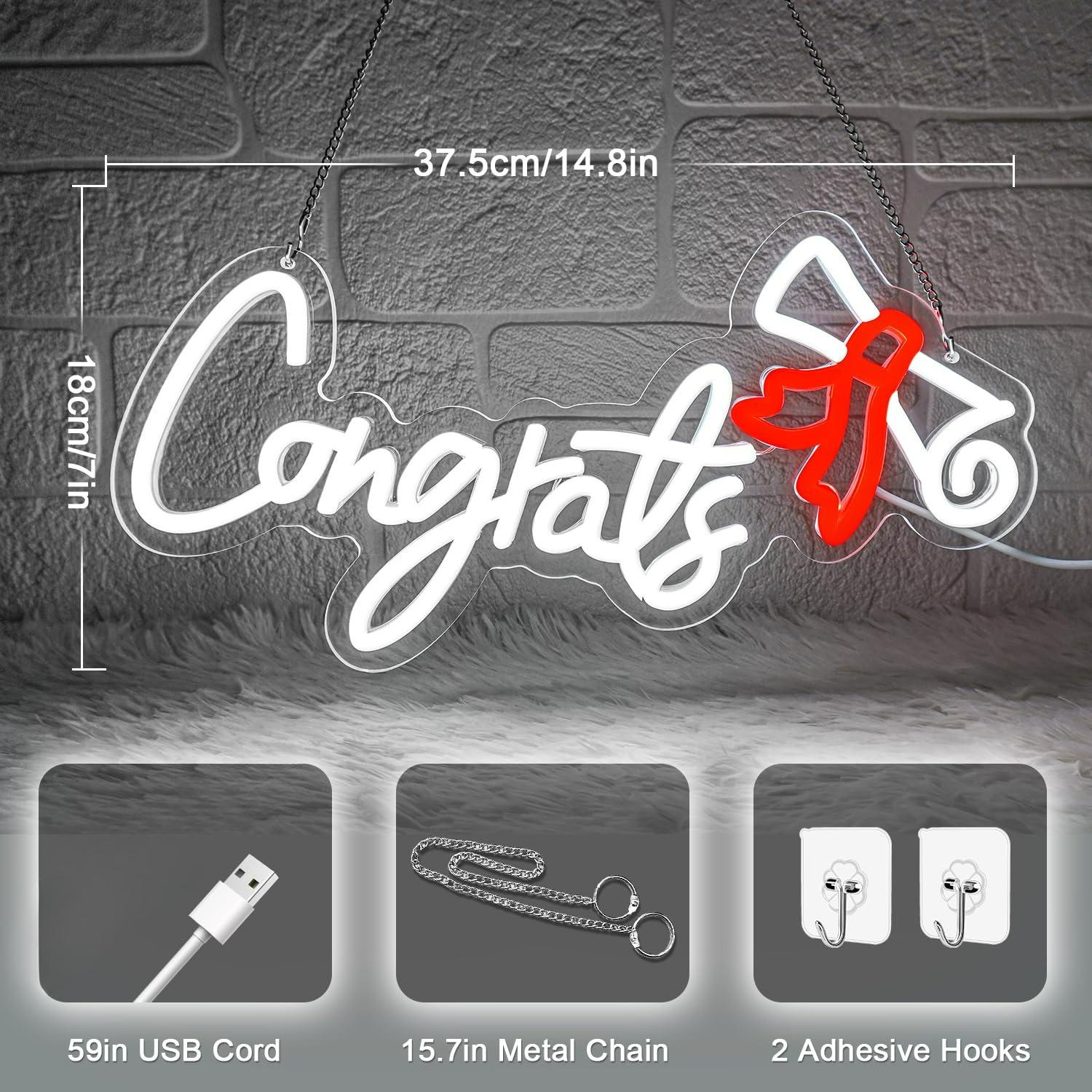 Congrats Graduation Neon Sign  - Neon Sign Party avis et prix