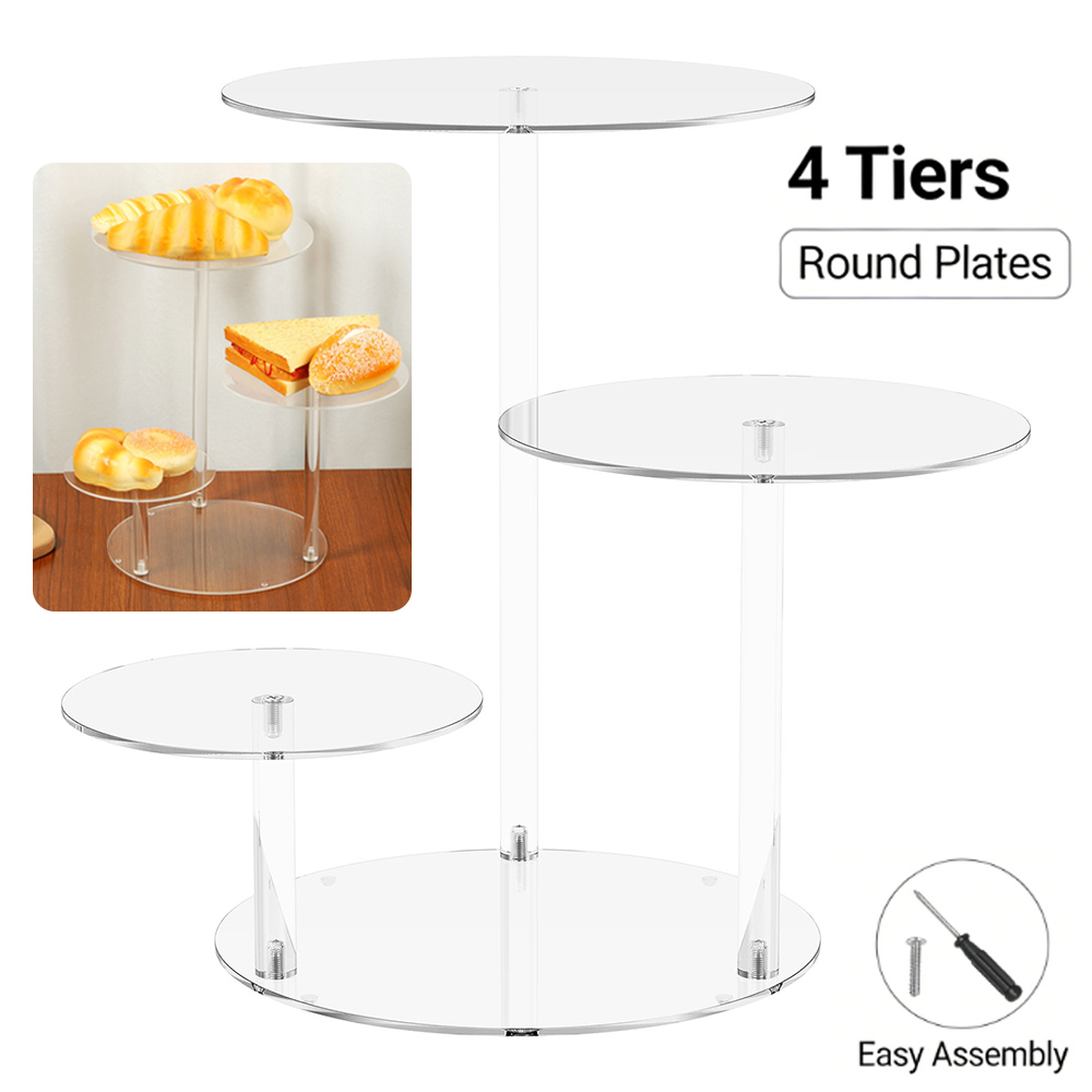 4 Tier Cake Stand Acrylic Tran - Cupcake Stand Tier avis et prix