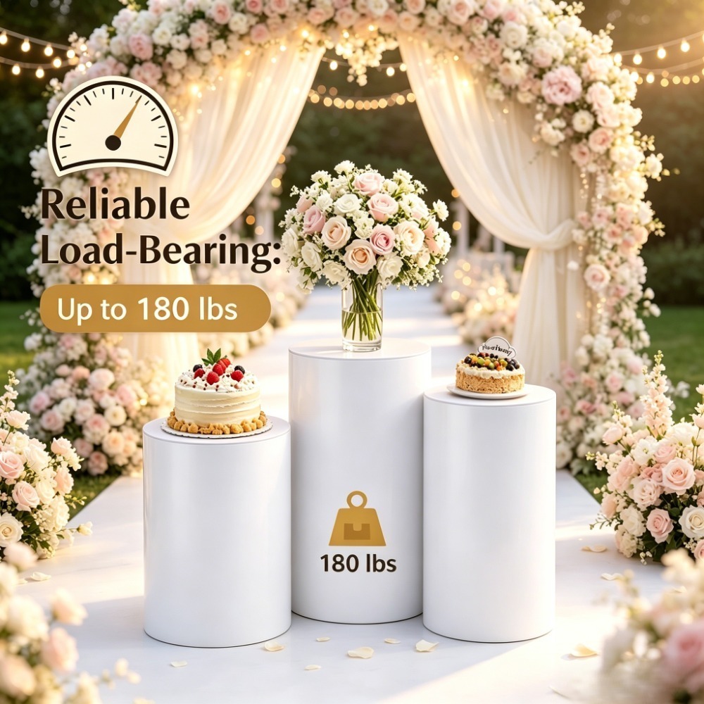3/5Pcs White Cylinder Pedestal - Event Support avis et prix