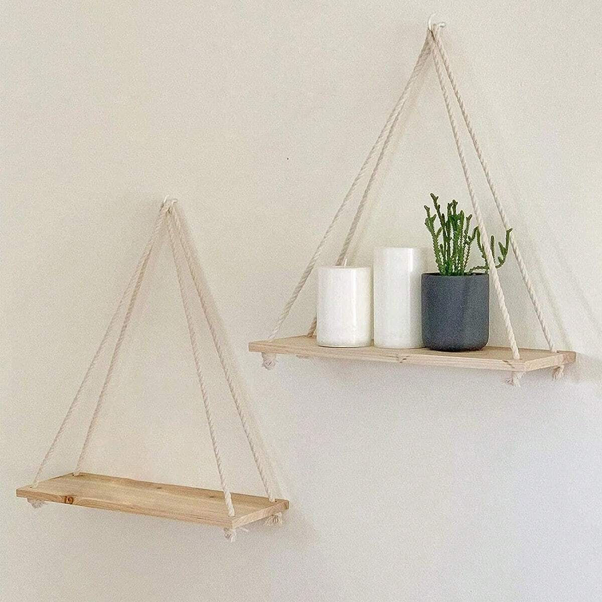 1PC Wooden Swing Hanging Hemp  - Flower Wall Panel avis et prix