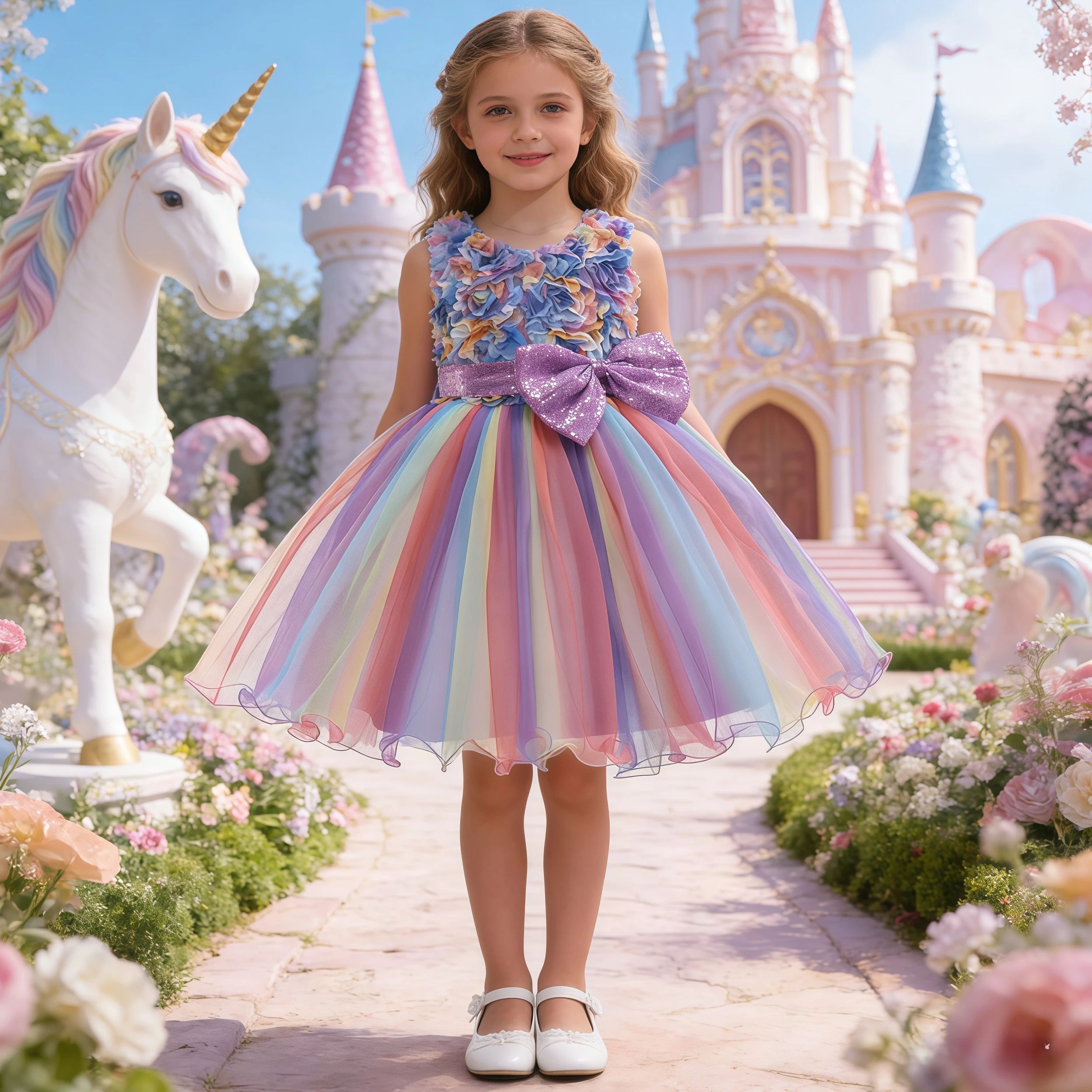 Girls Flower Sequins Tulle Rai - Glitter Tablecloth avis et prix