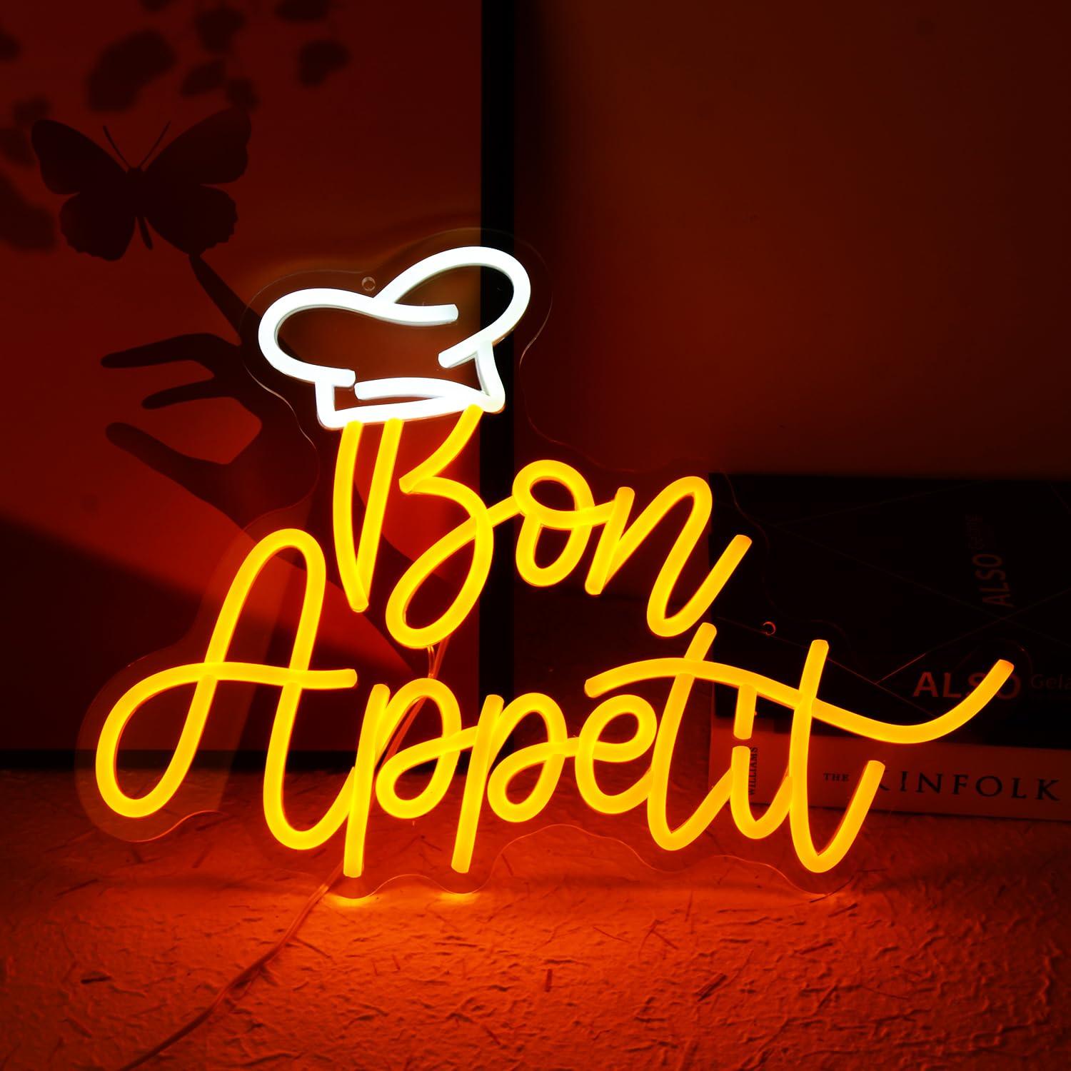 Bon Appetit Chef Hat Neon Sign - Neon Sign Party avis et prix
