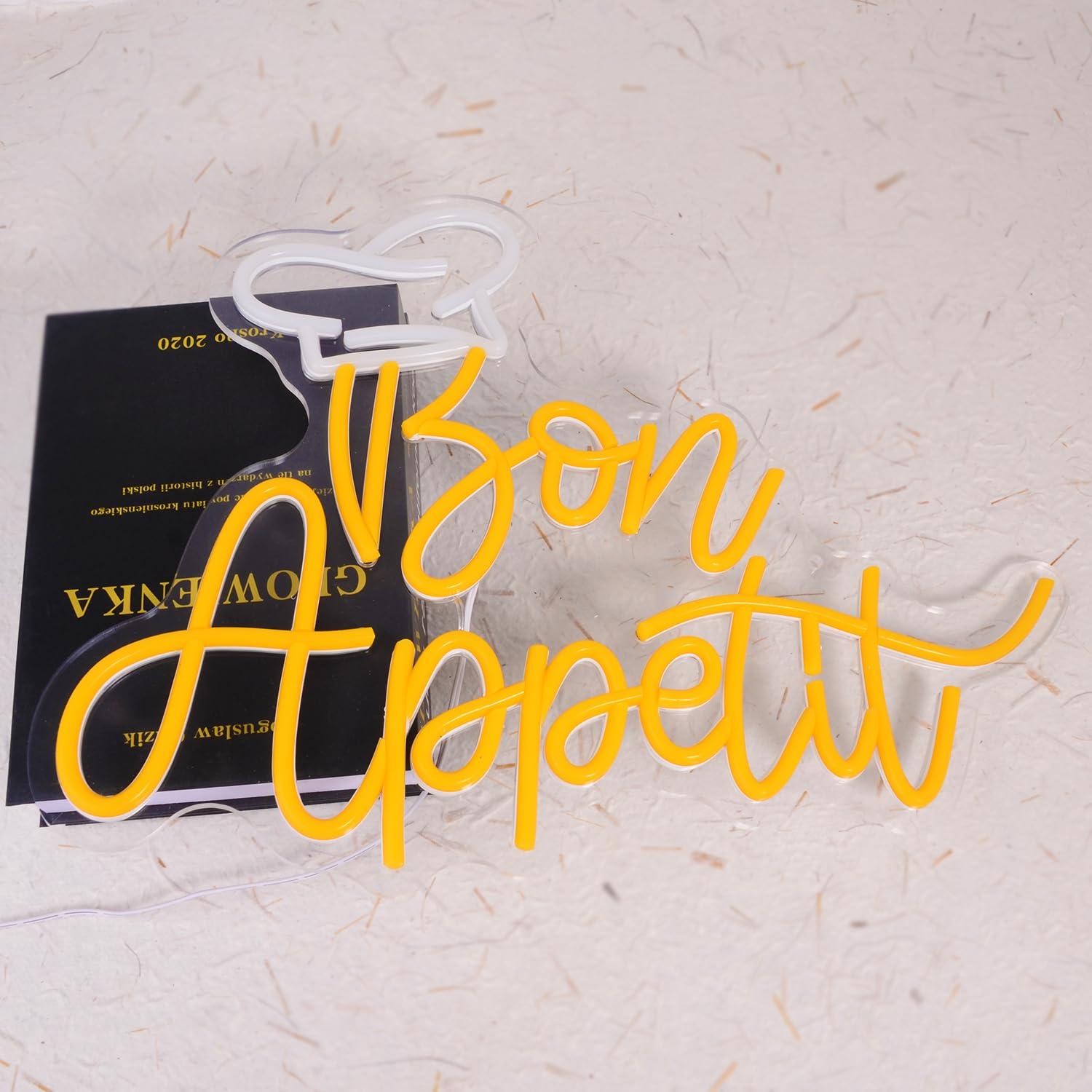 Bon Appetit Chef Hat Neon Sign - Neon Sign Party avis et prix