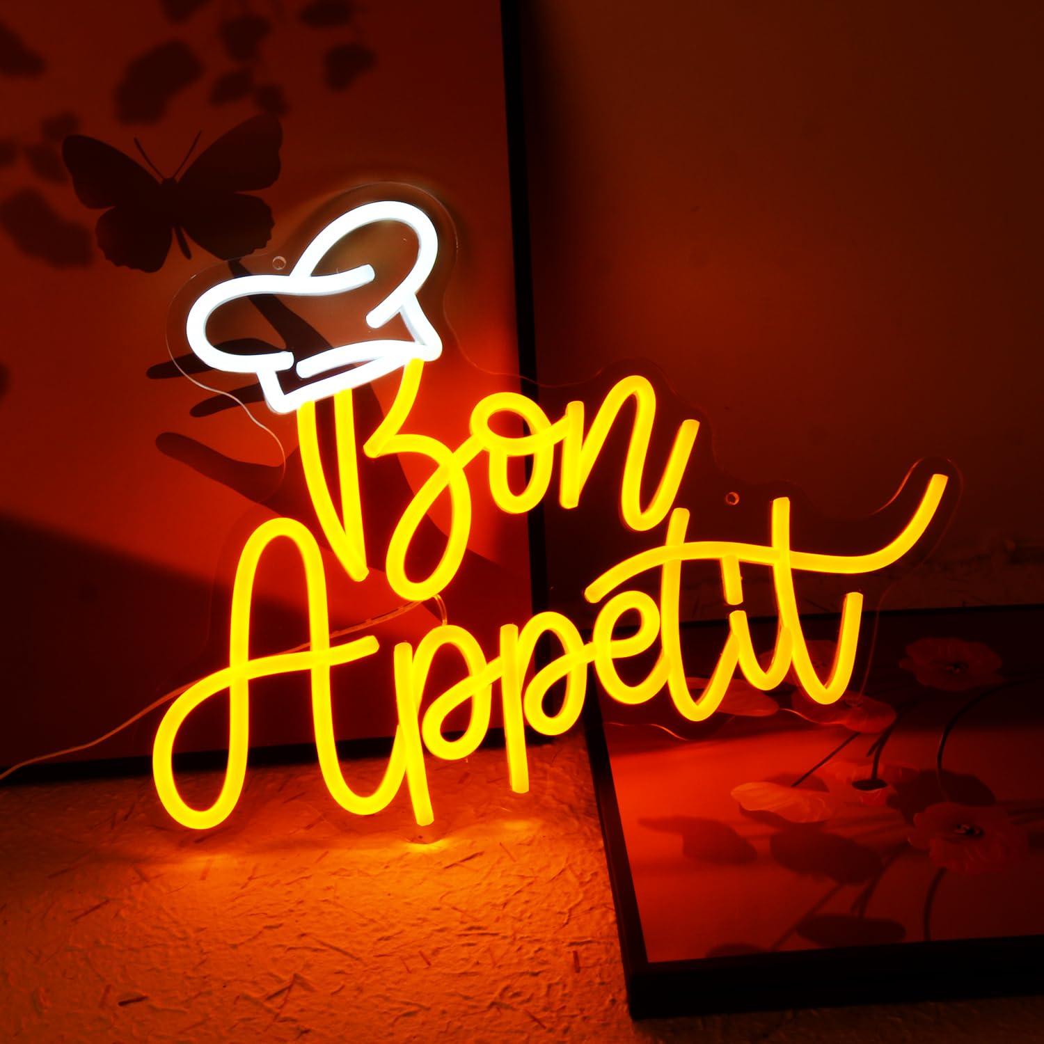 Bon Appetit Chef Hat Neon Sign - Neon Sign Party avis et prix