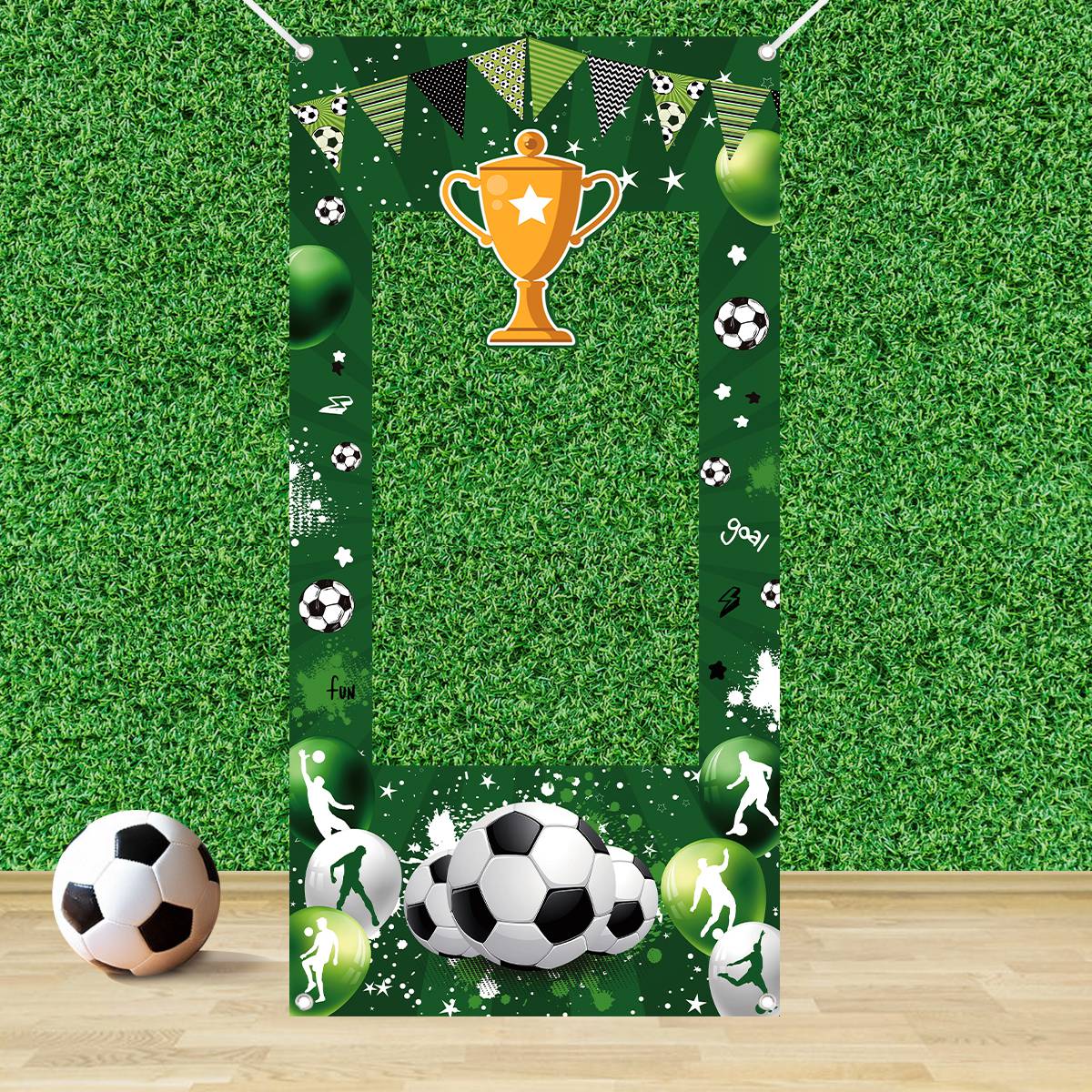 1pc Green Soccer Decorative Ph - Photo Booth Frame avis et prix
