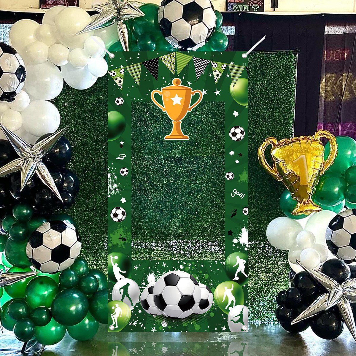 1pc Green Soccer Decorative Ph - Photo Booth Frame avis et prix