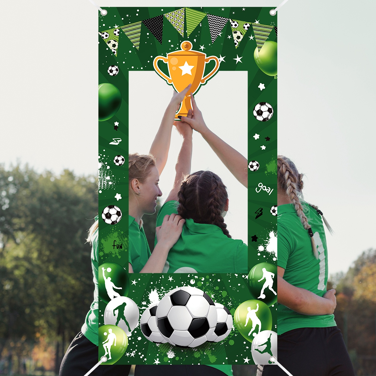 1pc Green Soccer Decorative Ph - Photo Booth Frame avis et prix