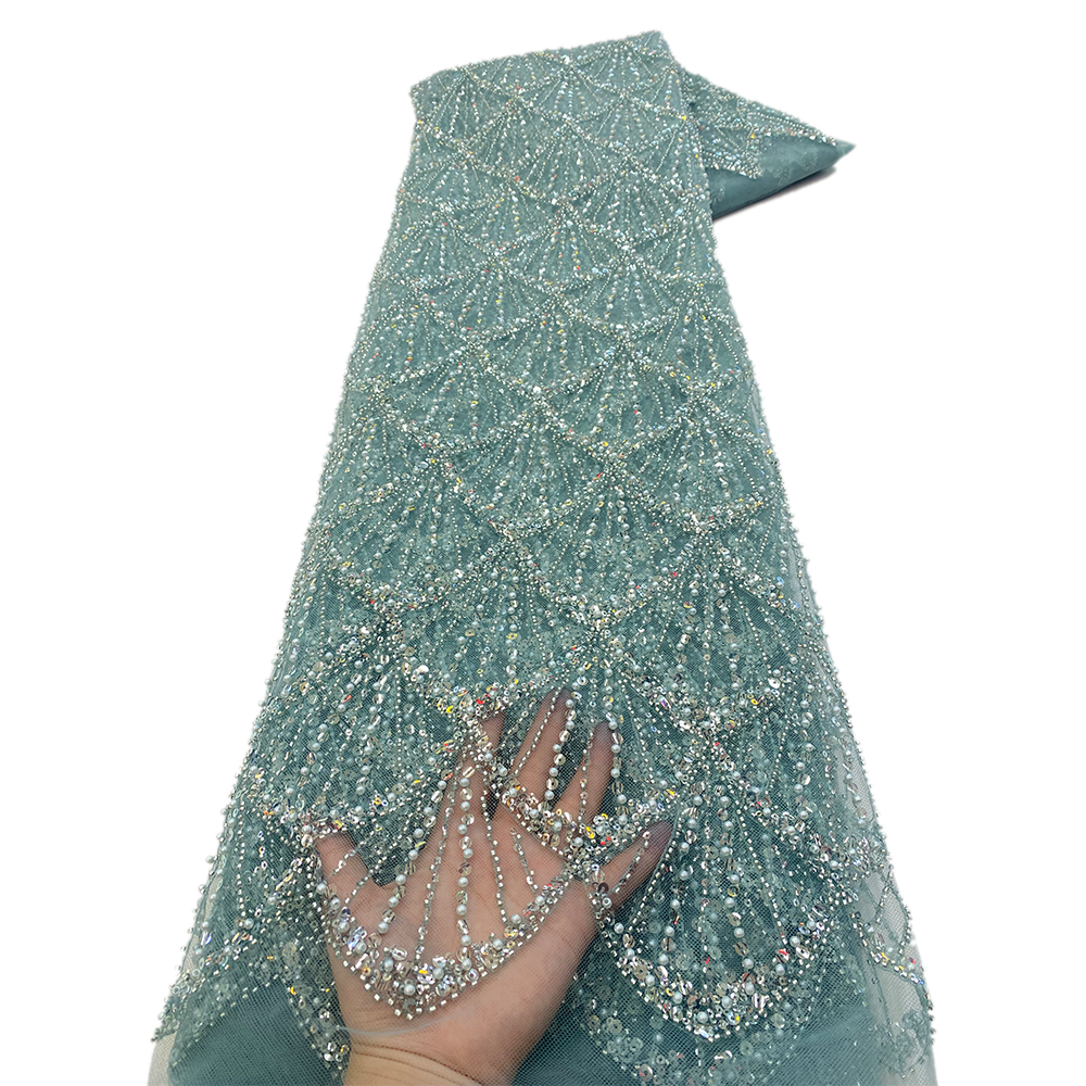 African Beaded Lace Fabric Fre - Glitter Tablecloth avis et prix