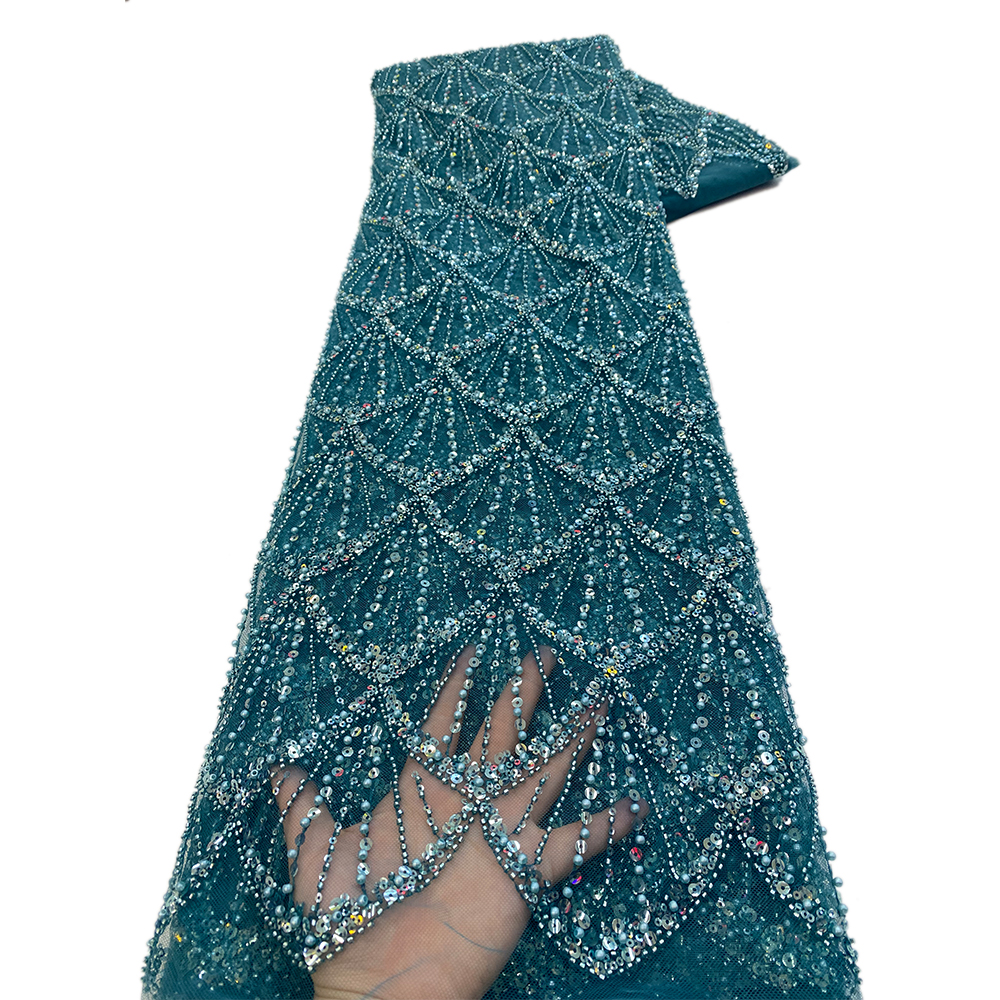 African Beaded Lace Fabric Fre - Glitter Tablecloth avis et prix