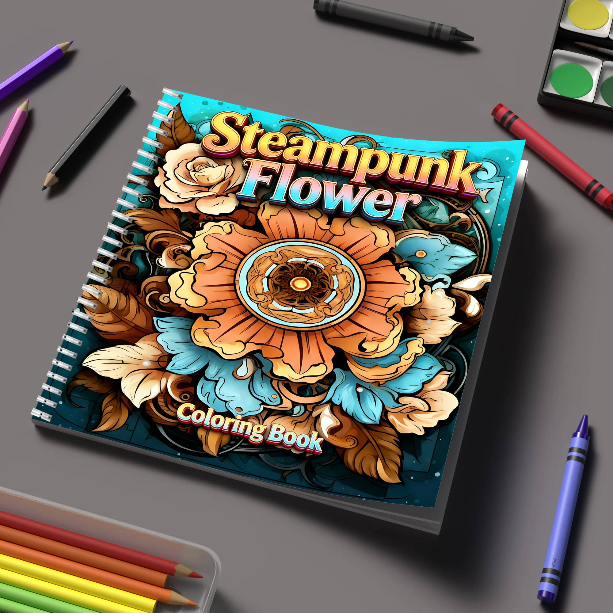 Coloring Book Steampunk Flower - Supply Event avis et prix