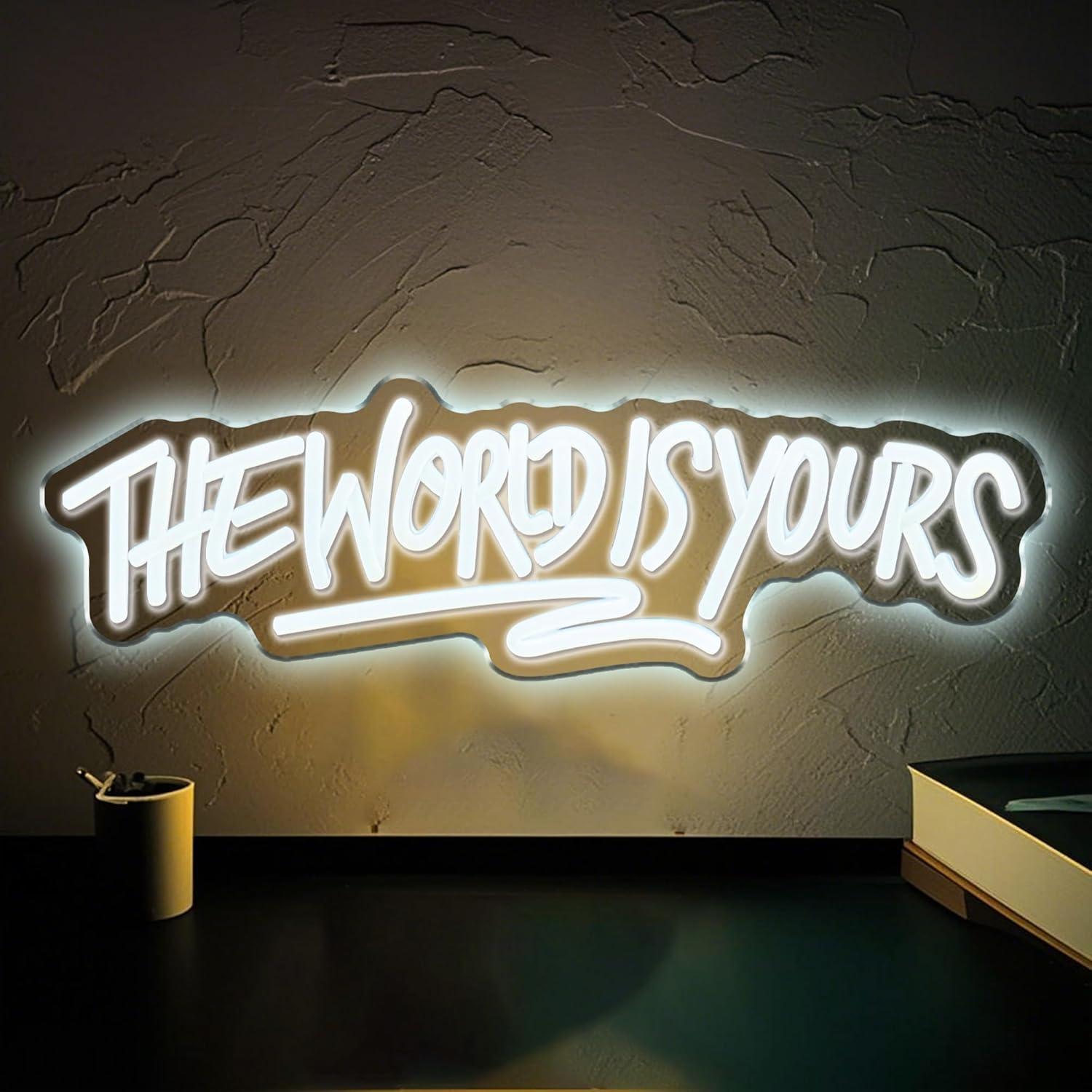 The World is Yours Neon Sign U - Neon Sign Party avis et prix