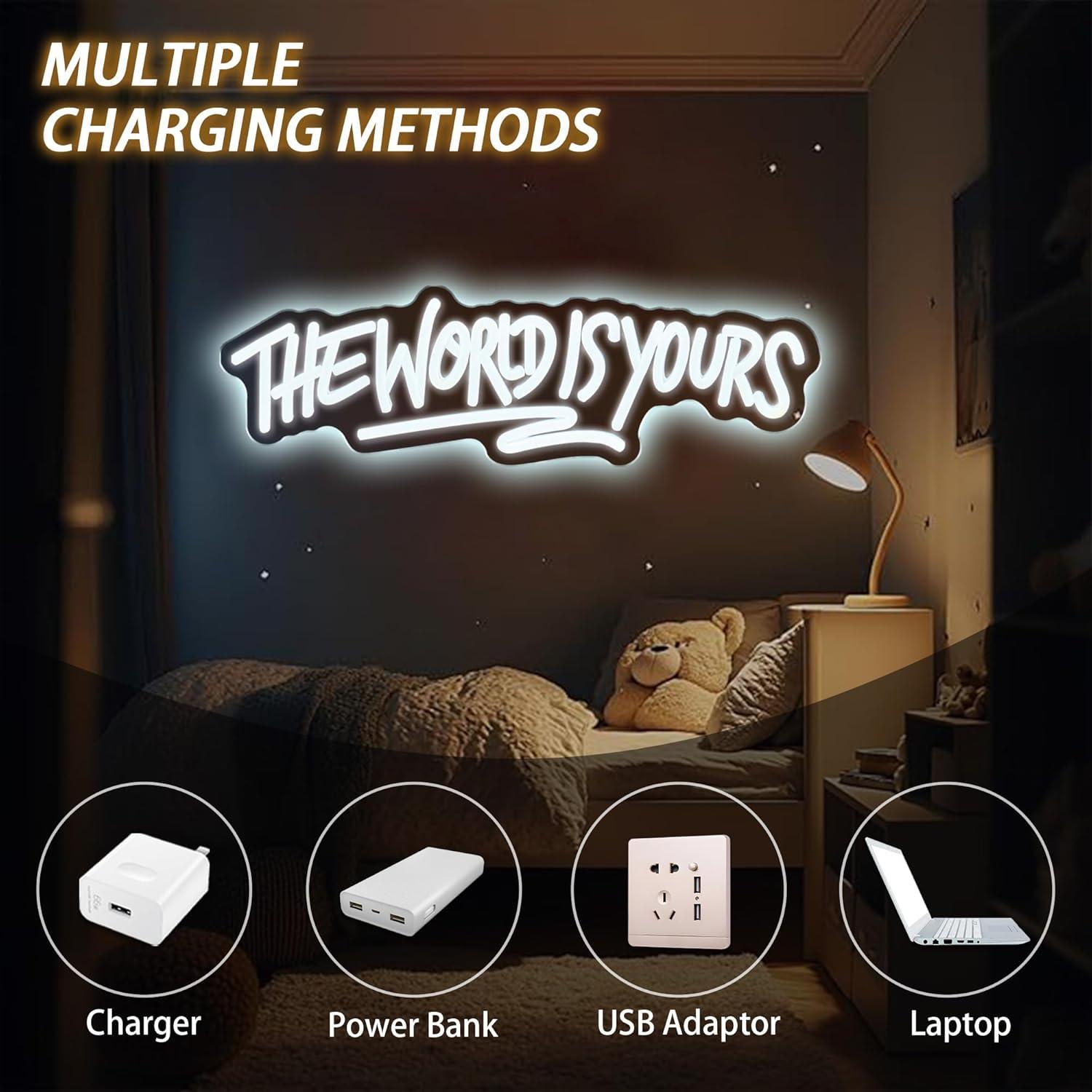The World is Yours Neon Sign U - Neon Sign Party avis et prix