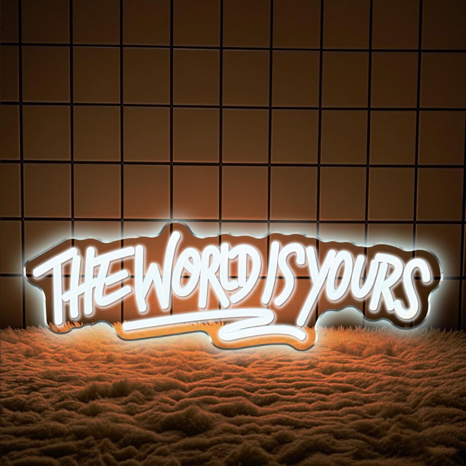 The World is Yours Neon Sign U - Neon Sign Party avis et prix