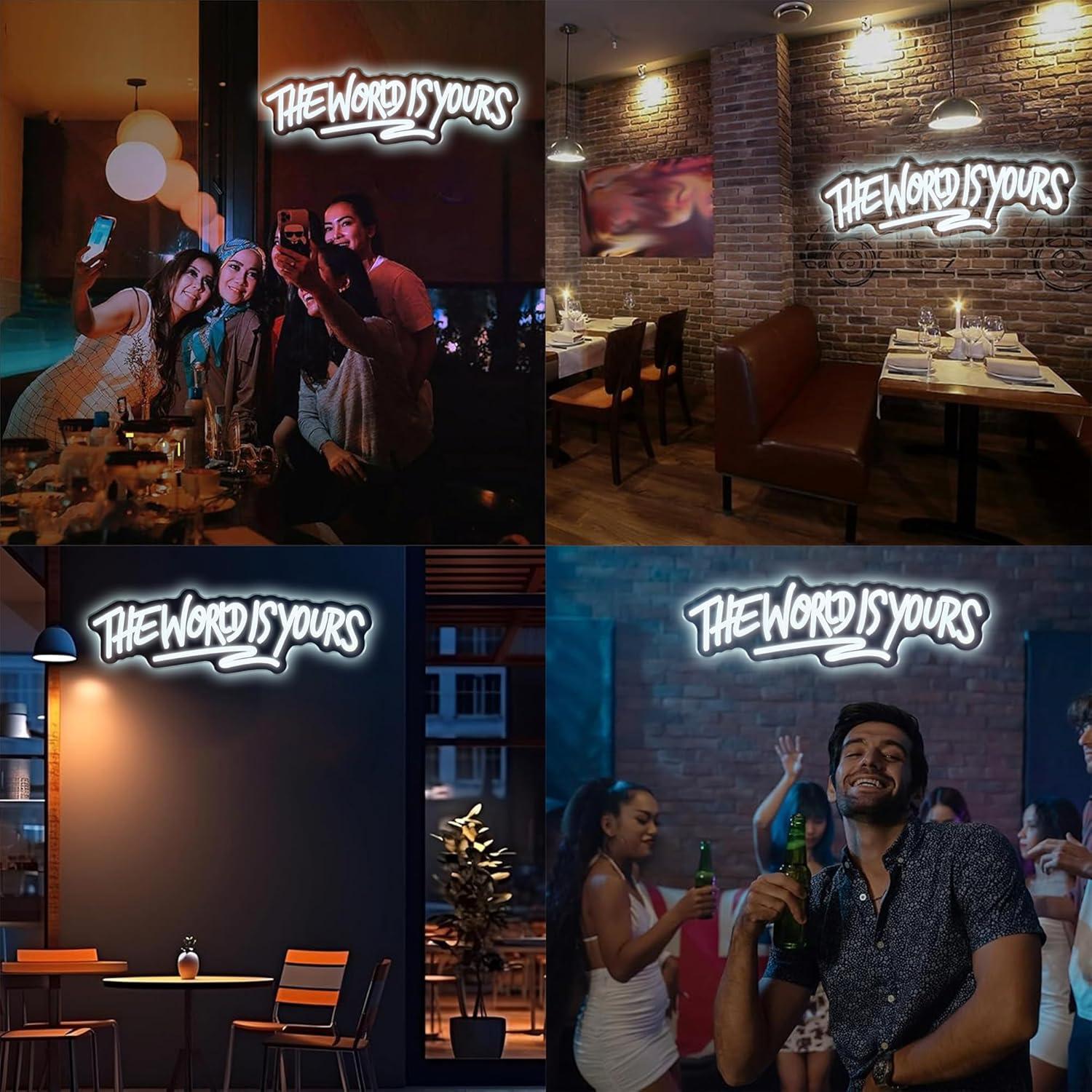 The World is Yours Neon Sign U - Neon Sign Party avis et prix