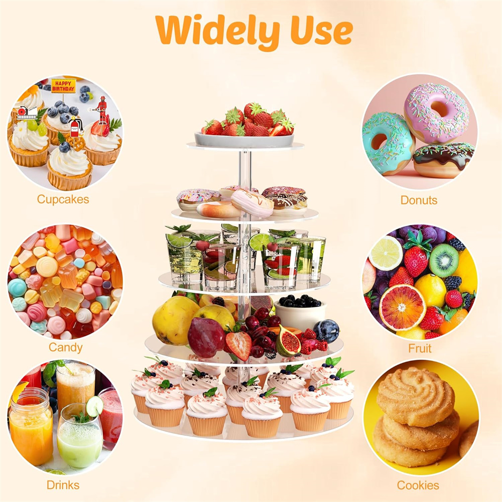 1pack 3/4/5 Tier Acrylic Round - Cupcake Stand Tier avis et prix