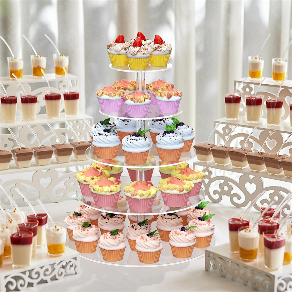 1pack 3/4/5 Tier Acrylic Round - Cupcake Stand Tier avis et prix