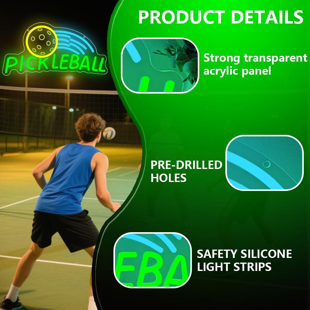 Pickleball Neon Sign USB Dimma - Neon Sign Party avis et prix