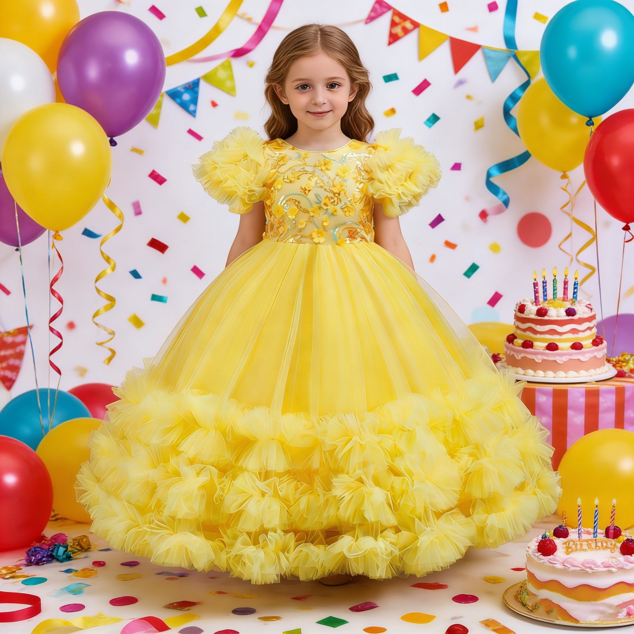 Girls Summer Yellow Sequin Wed - Glitter Tablecloth avis et prix