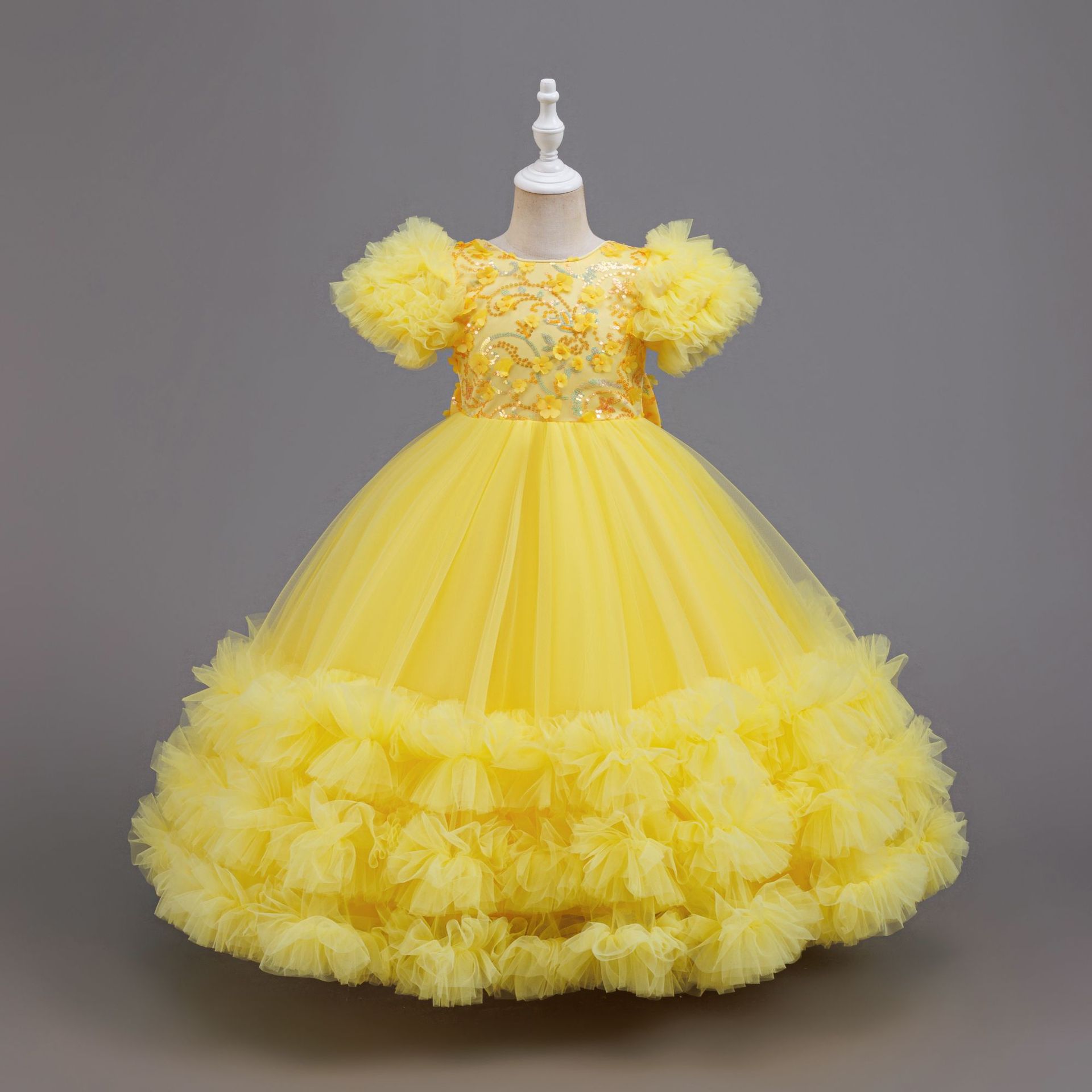Girls Summer Yellow Sequin Wed - Glitter Tablecloth avis et prix