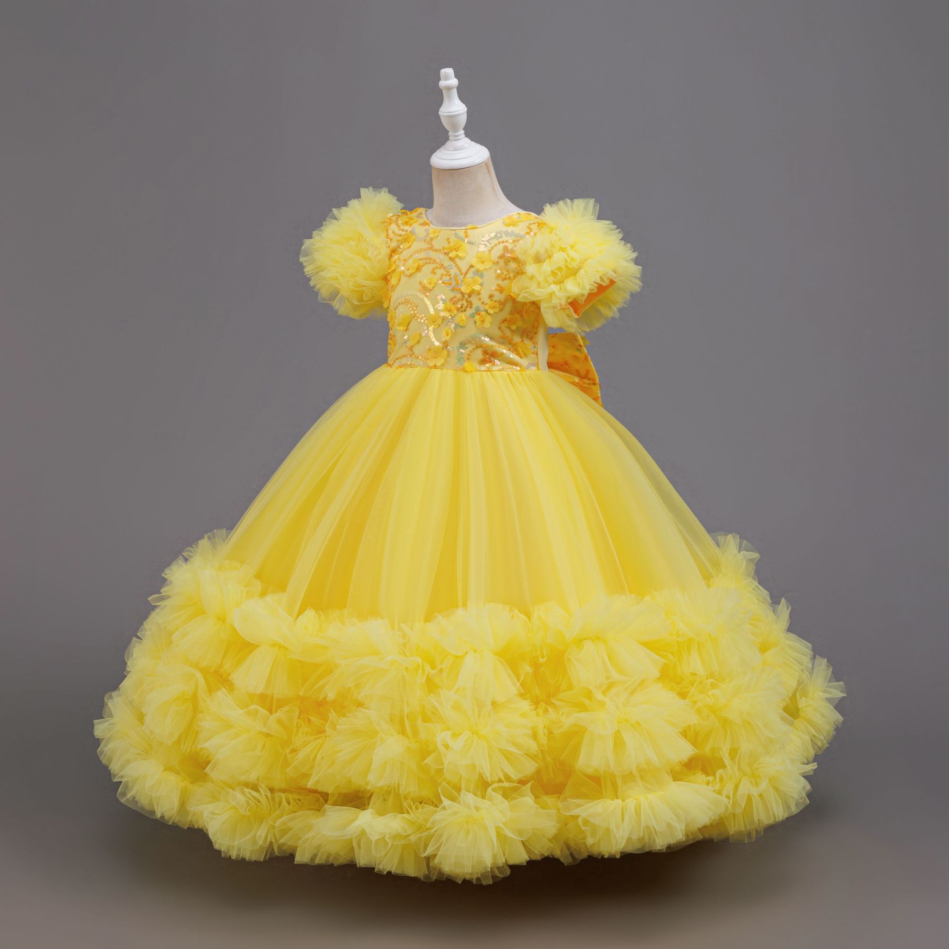 Girls Summer Yellow Sequin Wed - Glitter Tablecloth avis et prix