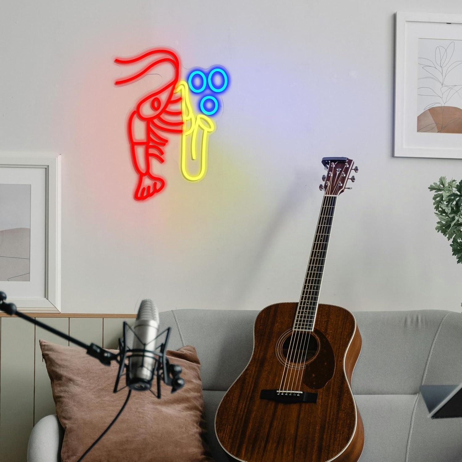 Lobster Saxophone Neon Sign Ja - Neon Sign Party avis et prix