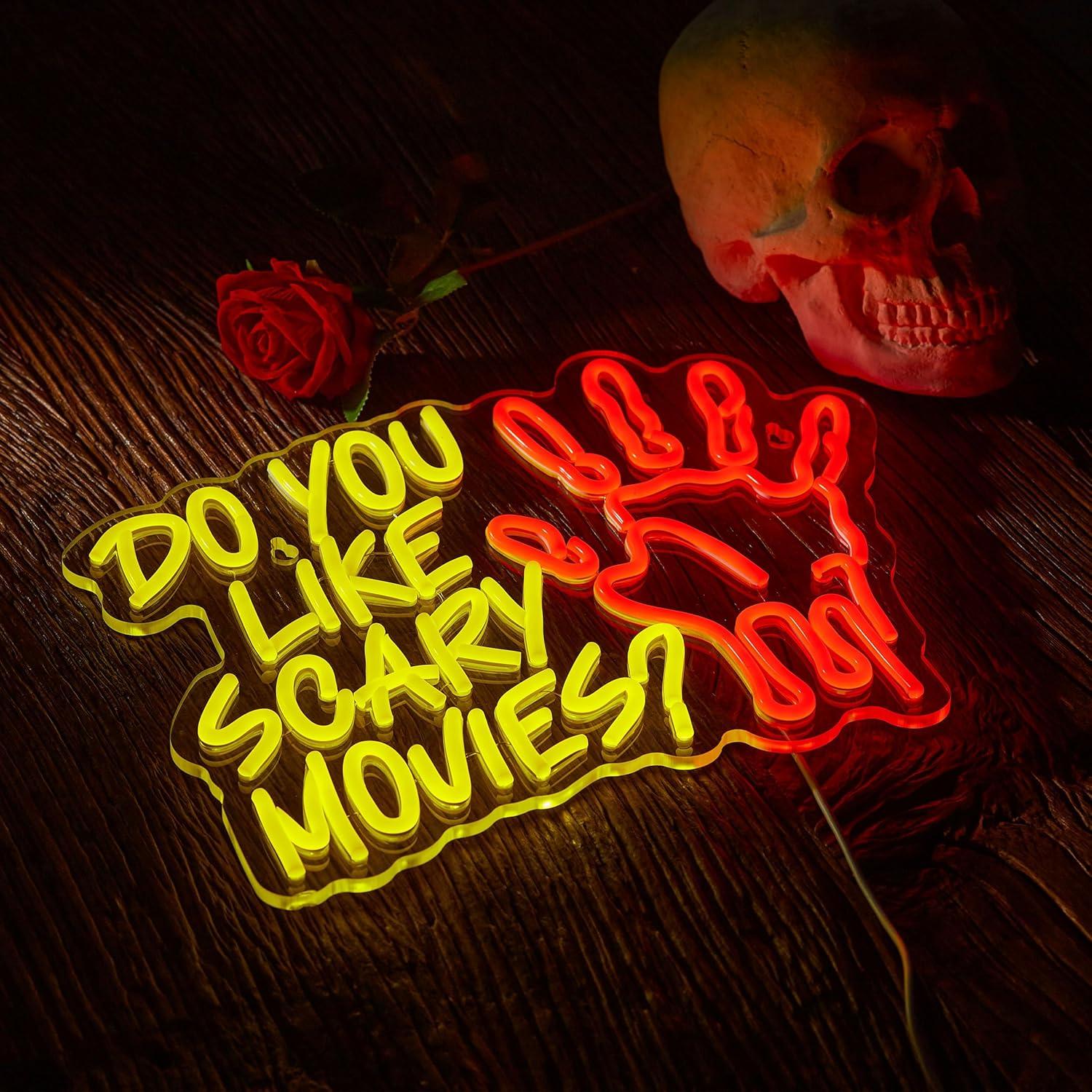Do You Like Scary Movies Neon  - Neon Sign Party avis et prix