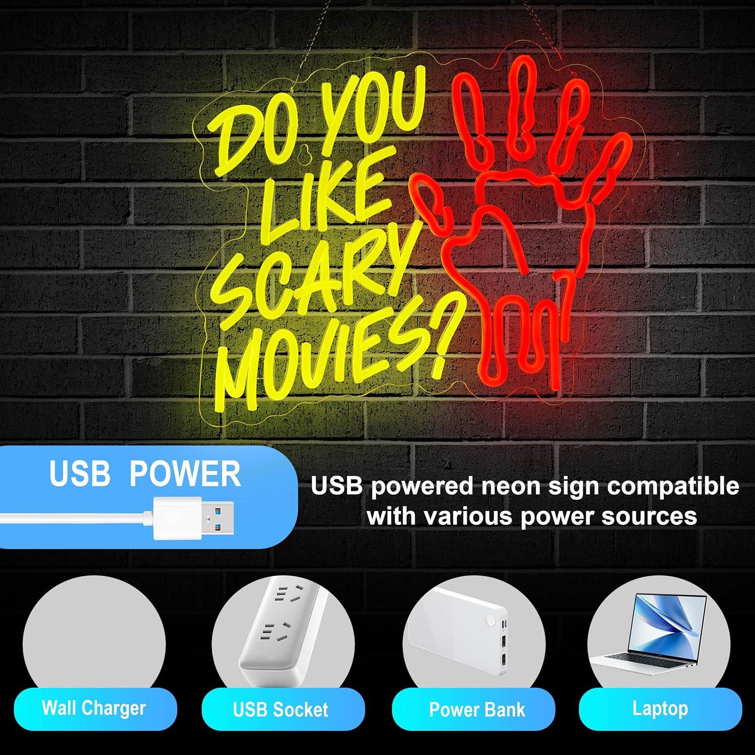 Do You Like Scary Movies Neon  - Neon Sign Party avis et prix