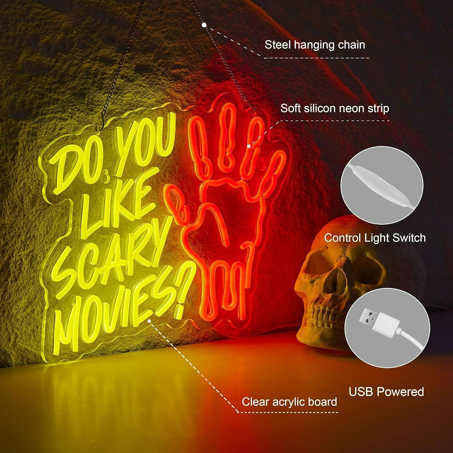 Do You Like Scary Movies Neon  - Neon Sign Party avis et prix