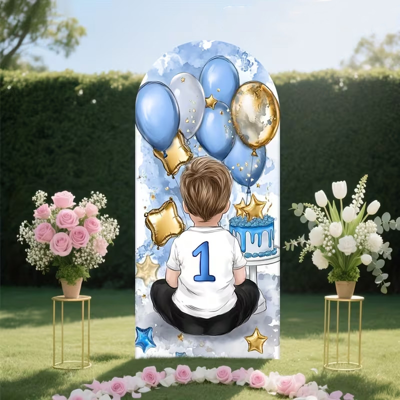 A Little Boy Pattern Arch Back - Dessert Table Backdrop avis et prix