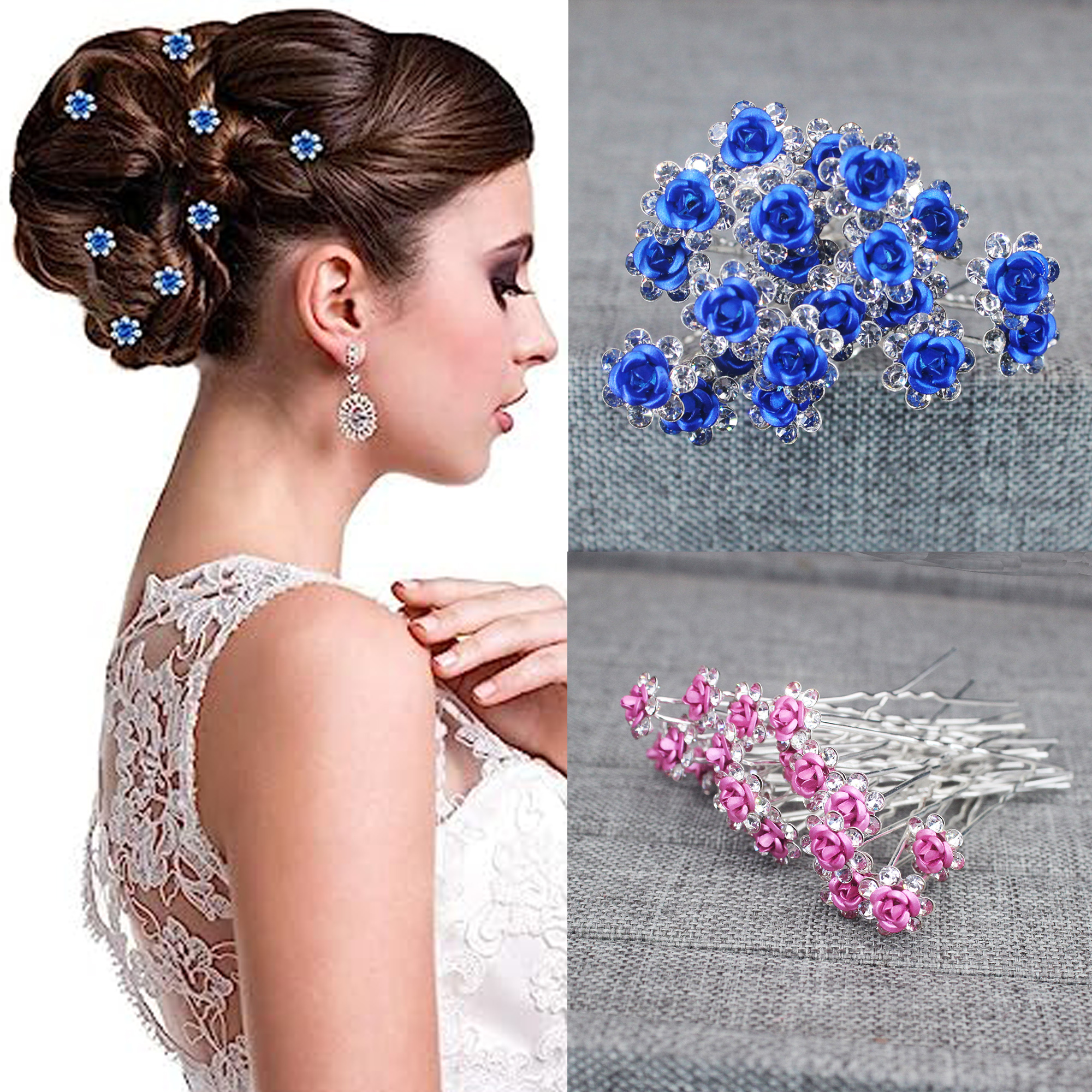 20PCS Rose Flower Rhinestone H - Event Suppliers avis et prix