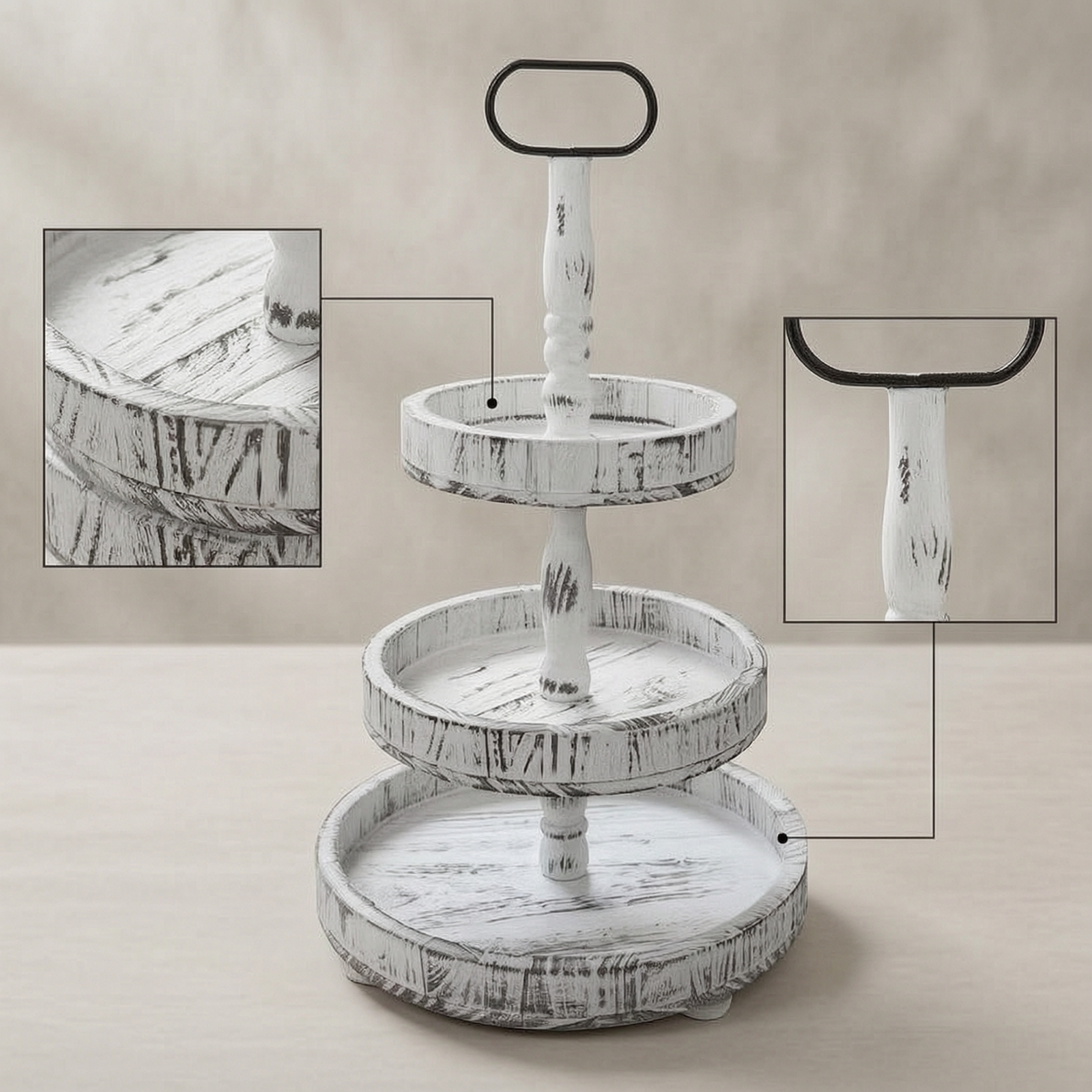 3-Tier Dessert Stand Rustic 3- - Cupcake Stand Tier avis et prix