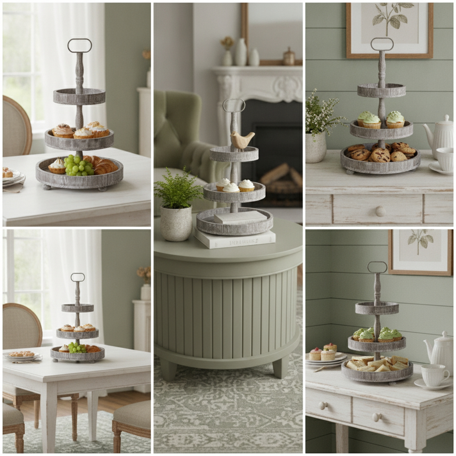3-Tier Dessert Stand Rustic 3- - Cupcake Stand Tier avis et prix