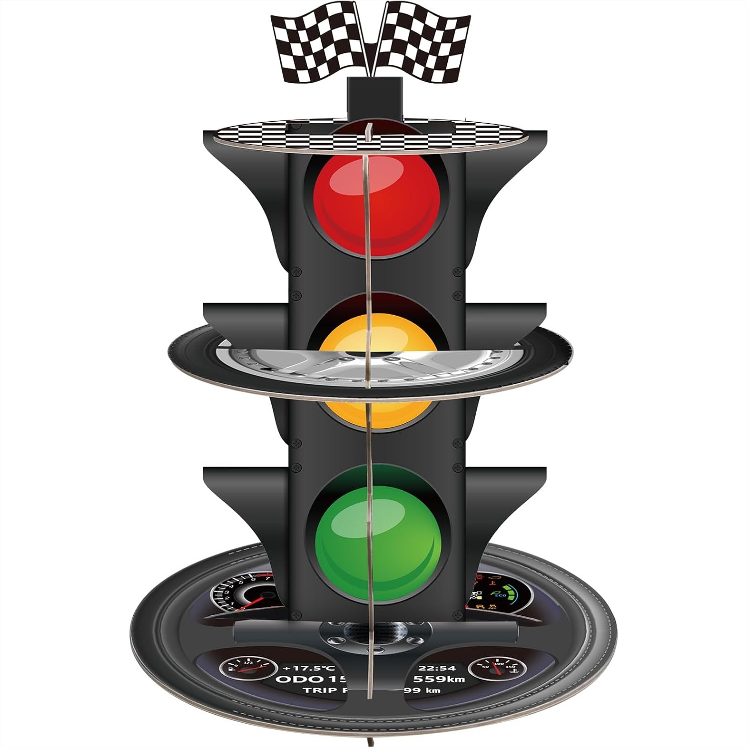 3-Tier Race Car Cupcake Stand, - Cupcake Stand Tier avis et prix